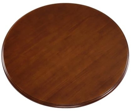 Plateau Rotatif En Bois Rond Plateau De Service Rotatif De Grand Assiette De Service Pivotant À 360 Degrés Assiette Présentation - Bords Polis(Brownness,60cm)