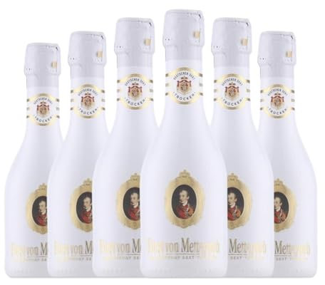 Fürst von Metternich Sekt Chardonnay Seco Botellín 20 cl Espumoso blanco (Caja de 6 Botellín de 20 cl)