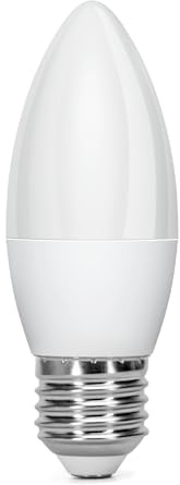 Bombilla LED C37 E27 3W, luz cálida, bajo consumo, larga vida útil, ideal para iluminación general y decoración en hogares.