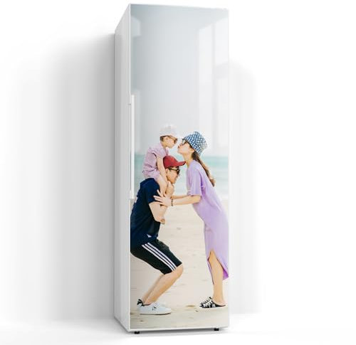 DEQORI personalisierte Magnetfolie für Kühlschrank 60x190 cm | dekorative Magnetmatte Gefrierschrank Schutz | Magnet Deko-Folie selbstklebend, magnetisch & beschreibbar