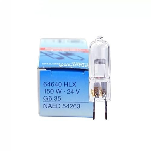 bayodi 10pcs / lot Halogen Bulb 64640 HLX 150W 24V G6.35 Halogen Lamp NAED 54263 G6.35 Base 2.4 Volt Clear Light Bulb