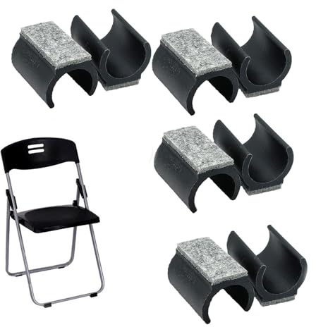 Pack mit 8 Stuhlgleitern für Freischwinger, Filzgleiter für Stühle 24-25 mm Durchmesser, Möbelgleiter schützen Fliesen und Holzböden, reduzieren Geräusche und erhöhen Stabilität