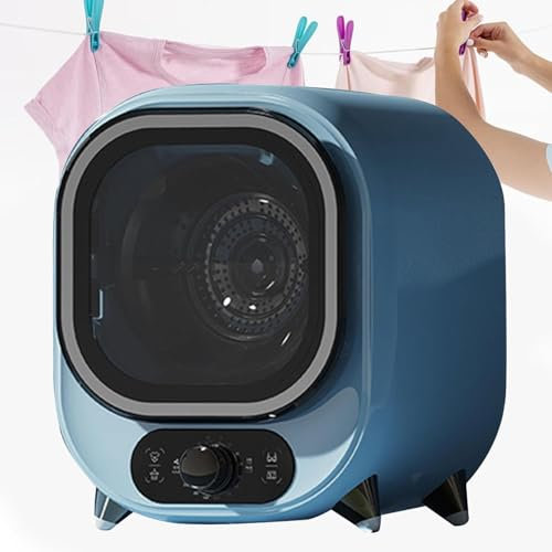Petit SèChe-Linge (Capacité De Charge De 0,8 Kg), Sèche-Linge à Condensation Portable, Sèche-Linge à évacuation Compacte Et Portable De 5 Kg,35 dB, Idéal pour Les Petits Espaces,Blue
