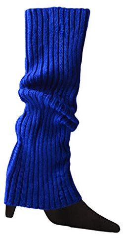 QishGO Jambières en tricot côtelé coloré des années 80 pour femme - Chaussettes sans pieds - Accessoires de fête d'Halloween