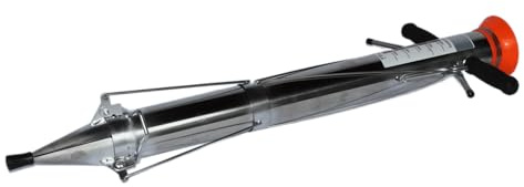 PIANTATORE VELOCE Professionale Inox con Doppia Impugnatura – Trapiantatore Semi Automatico per Orto, Piantine e Bulbi – Attrezzo Agricolo Professionale