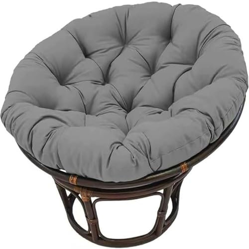 Odaima Papasansessel Kissen 40/50/60/70/80/90/100cm,Rundes Gartenstuhlkissen Stuhlauflagen, Schwenksessel Hängesessel Dicke Stuhlkissen,für Indoor Outdoor Garten Stuhlauflage(Dark Gray,120x120cm)