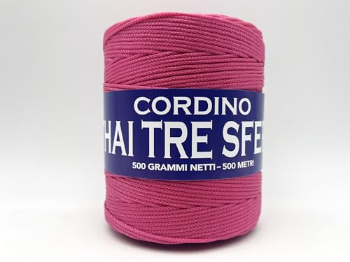 CORDINO THAI TRE SFERE 500GR/500MT PER BORSE E LAVORI ALL'UNCINETTO (FUCSIA 082)