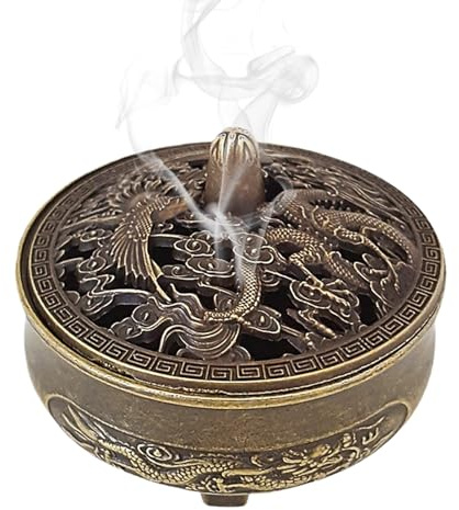 Porta incenso a carboncino, in stile cinese, per aromaterapia, decorazione per sala lettura, camera da