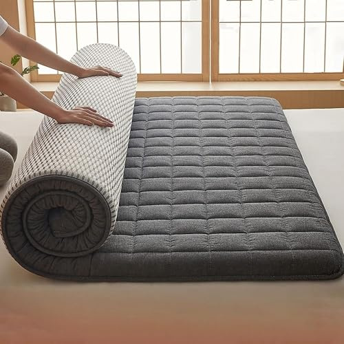 Futon giapponese trapuntato salvaspazio bed,Materasso futon da pavimento,Applicabile A Camera Da Letto/soggiorno/tappetino(01,180x200cm)