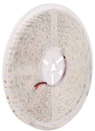 Tayire 12V LED Streifen 4000K, 20m Schneidbar LED Strip 5mm Breite Flexibel Hohe Dichte 2400LEDs Band Hohe Helligkeit LED Lichtband für Schlafzimmer Küche DIY Beleuchtungsprojekt (Kein Netzteil)