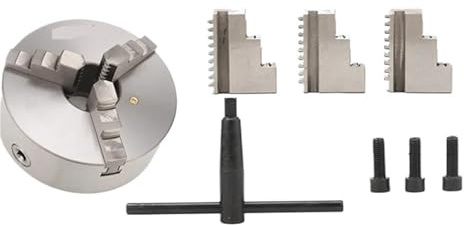 Mandrin à spirale à 3 mors for tour, autocentrant et trempé, for outils K11-130 avec clé