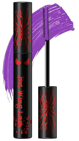 Erinde Máscara de Pestañas Color Púrpura, Waterproof & Voluminizadora, Alta Pigmentación y Sin Desvanecimiento, Efecto Pestañas Postizas, Ideal para Maquillaje Festivo y Carnaval #Púrpura