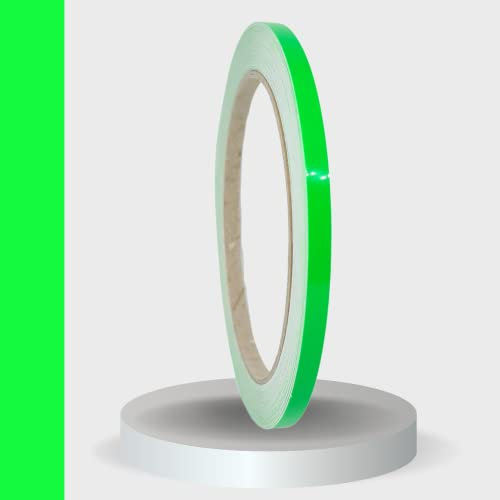siviwonder Neon Grün Zierstreifen Klebeband selbstklebend 5 mm × 10 m fluoreszierend Cast-PVC Auto Dekor Aufkleber Pinstripe Tape Warnstreifen Felgenband Boot Fahrzeug Modellbau