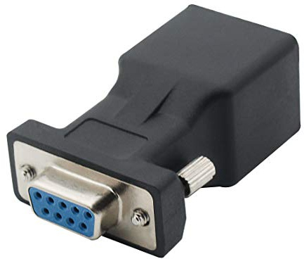 YIOVVOM Adaptateur DB9 RS232 vers connecteur Femelle RJ45 Femelle DB9 vers LAN CAT5 CAT6 RJ45 réseau Ethernet