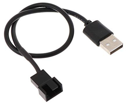 Ocobudbxw USB 2.0 A Macho a Cable Adaptador de Conector de 3 Pines / 4 Pines para Ventilador de PC de computadora de 5 V