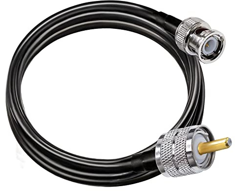 TUOLNK BNC a UHF RG58 Spina Maschio PL259 Cavo Prolunga SO239 6.6ft (2M) Bassa Perdita Radio CB Coassiale Spirale