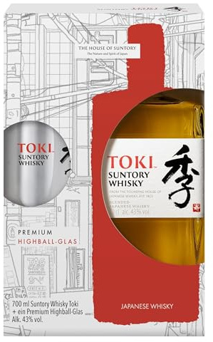 Toki Blended Bourbon, Suntory, coffret avec 1 verre, Whisky Japonais 43% - 70cl