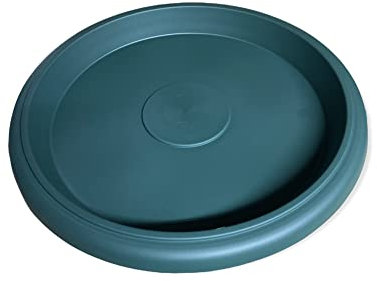 Tamersgifts Round Plastic Plant Pot Saucer Planter Water Drip Tray Base Plate - 3 Colours (Base Diameter 45cm, Green)