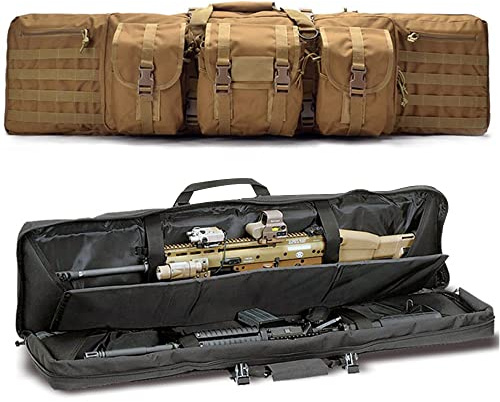 Mjuk GeväRsväSka, Dubbel VapenväSka FöR GeväR, Taktisk GeväRryggsäCk GunsväSka Mjuk HagelgeväRsväSka AirsoftväSka PistolväSka FöR Utomhusjaktfiske- Brown|| 118cm