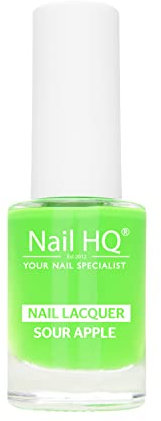 Nail HQ Nail Polish, Sour Apple– 10ml Highly Pigmented Vegan Nail Lacquer – Glossy High Shine, Smooth Application & Cruelty-Free