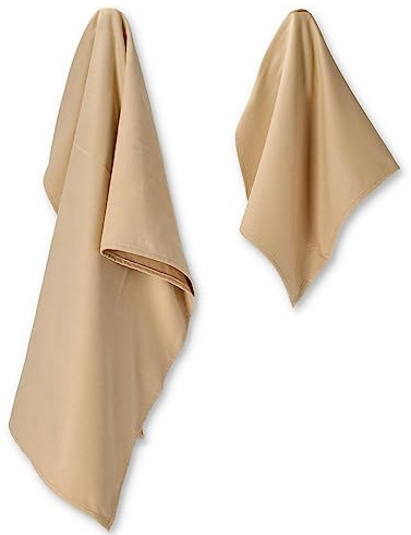 Casatessile 40 x 60 cm + 1 par 1 Microfibra Toalla 50 x 100 cm - Beige