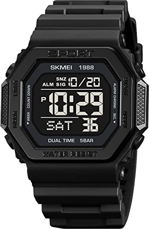SKMEI Le migliori marche degli uomini digitali Mens impermeabile orologi da polso elettronici moda PU Band Sport Watch relogio Masculino Sport Watch Men