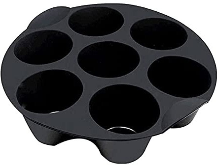 Stampi Muffin Silicone, Vassoi per Muffin per 7 Cupcake, Teglia da Muffin con Rivestimento Antiaderente, Stampo per Muffin in Silicone per Friggitrice ad Aria, Stampi da Forno per Muffin Torte Budino