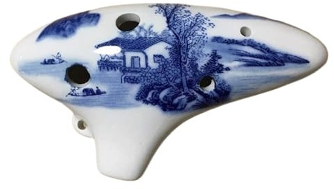 Okarinas 6-Loch-Okarina Mittelton Ac Blau-weiße Porzellan-Okarina for Anfänger for Spielen eines praktischen Musikinstruments Geschenk
