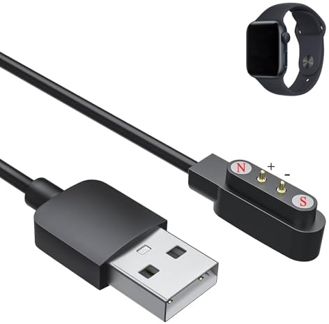 Chargeur Montre connectée, Câble Chargement Magnétiquepour Montres Connectées, Câble USB 2 Pins 4mm Broches chargeur magnétique, Compatible avec Divers Modèles de Smartwatch, Modèle A + Modèle B