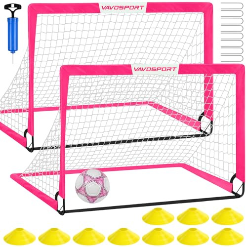 5 x 3,6 rosa fotbollsmål för bakgården