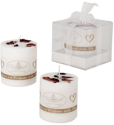 Doni Bomboniere Comunione 1 pz Candela Profumata con Scritta L Cresima Matrimonio Anniversario dei Fiori Idee Regalo Complete Originali Economiche