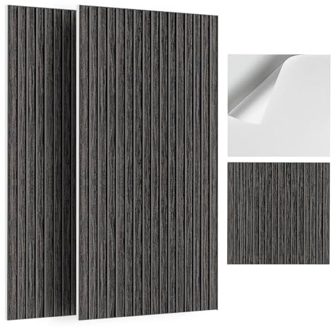 JBER Lot de 6 Panneaux Acoustiques Muraux, Mousse Acoustiques Autocollante pour Murs, Isolation Phonique, Panneau Mural Decoratif (sans Bois), pour les Studios d'enregistrement, 60×60×1Cm, Chêne Fumé