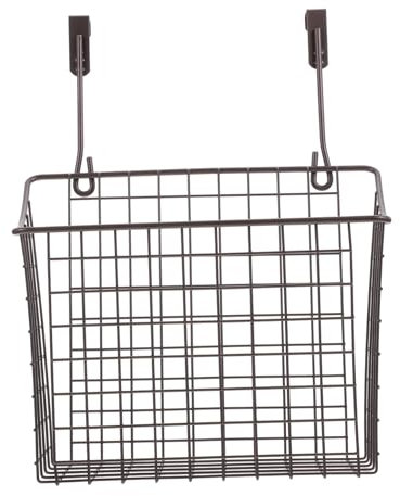 FUNNETOYU Cesta Colgante De Alambre De Hierro Para Puerta De Armario Cesta De Almacenamiento De Cocina Para Organizar Utensilios Para Cocina