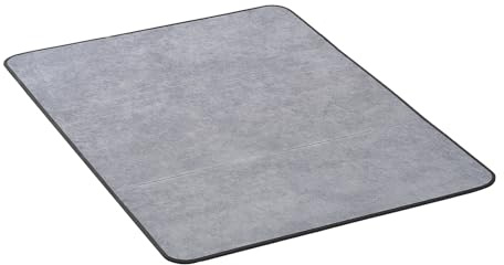 VEVOR Alfombra Protectora para Suelos Duros 1219,2 x 914,4 mm Alfombrillas para Silla de Oficina Superficie de Pana Antideslizante Fácil de Limpiar Deslizamiento Suave para Hogar, Oficina, Gris