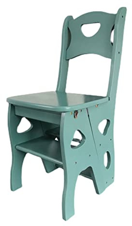 LVSEWOA Sedia a scaletta in Legno, Sgabello Pieghevole a 4 gradini, Sedia a scaletta per Cucina e Ufficio, scarpiera per la casa, scaffale per Fiori