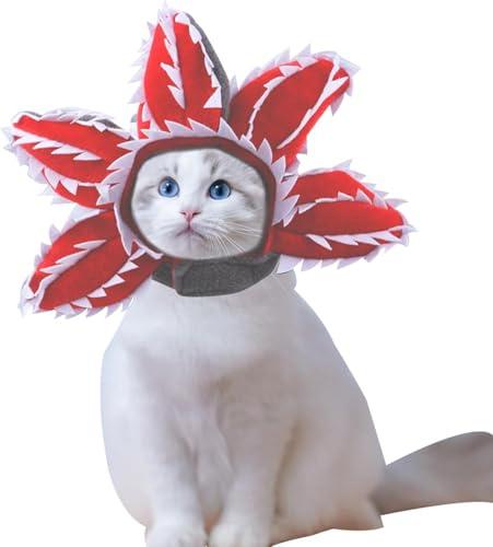 Demogorgon Costume Per Cani, Cappello Per Animali Domestici Demogorgon, Cappello Per Animali Domestici Regolabile Spaventoso Per Halloween, Grazioso Copricapo Fai Da Te Per. (S)