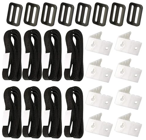 SEWACC Kit D'attaches pour Enrouleur de Couverture de Piscine en Plastique Noir Léger et Facile à Utiliser pour Bobines Solaires Enterrées