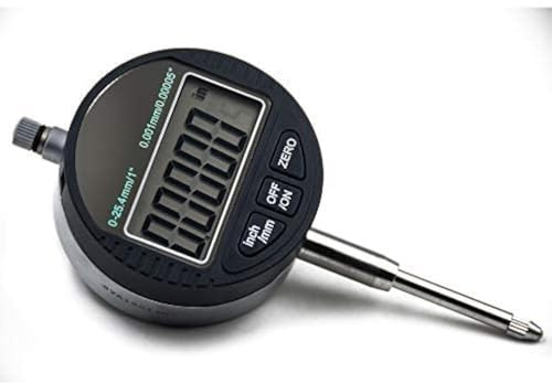 Oudtinx Electronic Digital Dial Indicator Gage Gauge Inch/Metric Conversion 0-1 Inch/25.4 mm 0.00005 Inch/0.001mm