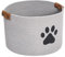 Xbopetda Round Cotton Rope Basket Pets Toy Storage Bin - Storage Chest for Dog Toys Laundry Basket Living Room Organizer Dog Stuff Box Storage （Gray）