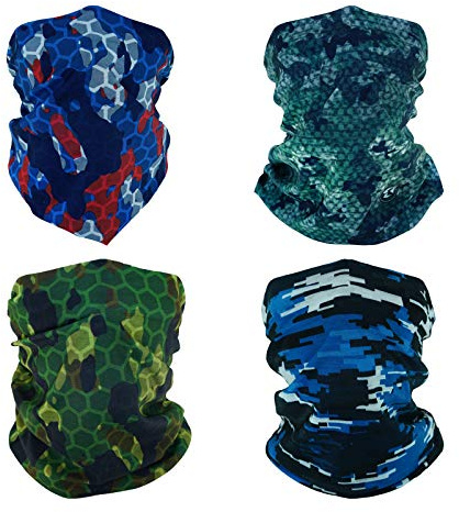 SMEHCF 4 Camo Pannband Bandana Balaclava Halv Ansiktsmask Sköld Huvud Hår Halsduk Hals Damask Hatt Multipurpose För Kvinnor Män Andas Återanvändbar Tvättbar Brun Blå Grön Svart Digital