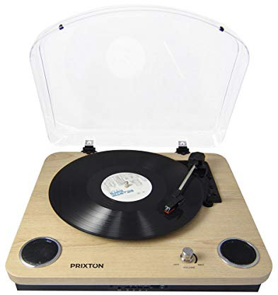 PRIXTON Marconi - Tocadiscos de Vinilo Vintage, Reproductor de Vinilo y Reproductor de Musica Mediante Bluetooth, USB y TF (Reacondicionado)