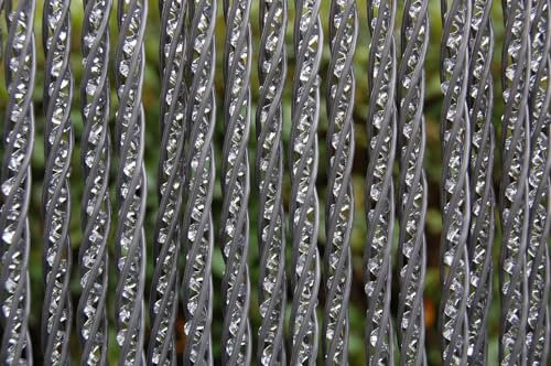 La Tenda Türvorhang Lucca 4 Fliegenvorhang Balkon Insektenvorhang Raumteiler anthrazit transparent, Maße:90 x 210 cm