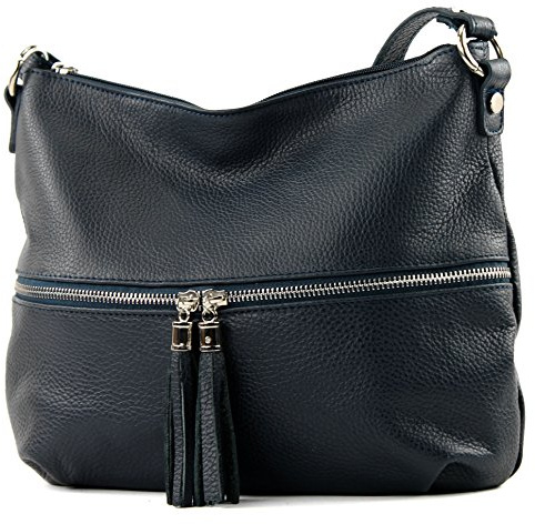modamoda de T159 Damen Leder Schultertasche Umhängetasche, handmade in Italy