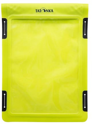 Tatonka WP Dry Bag A5 - wasserdichte Hülle für Tabelt und E-Reader - Mit Sichtfenster zum Bedienen von Touchdisplays - Wasserfest nach IPX7 Standard - 26 x 19 cm (Lime)