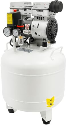 LyeXD 40L Portable Dental Medical Air Compressor,110V 115PSI Portable Commercial Oil-Free Air Compressor Pump with Muffler, Removable Silent Air Compressor For Hospitals, Dental Clinics