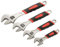 LOPYXBR Lot de 4 clés à molette 4 tailles - Outil anglais - Clé à molette réglable avec levier de vitesse multifonction en acier au carbone de 150, 200, 250, 300 mm