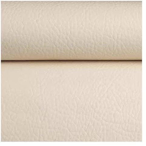 Kunstleder Selbstklebend Lychee Texture Leder Reparaturflicken Selbstklebendes Kunstleder Couch Reparaturset Vinyl Reparatur Stoffflicken Für Möbel Sofa Autositz(Beige White)