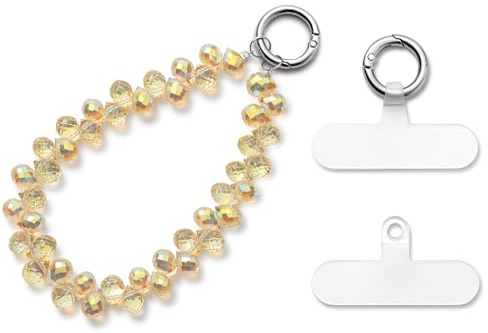 MORSUNBELA Cell Phone Chain Yellow Mobile Phone Hand Strap Pendant