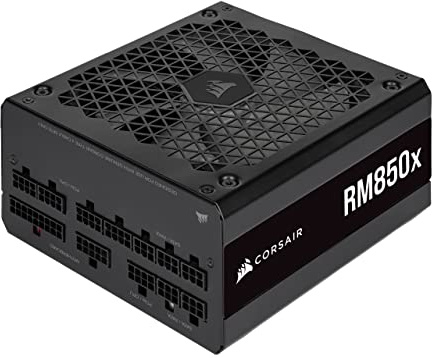 Corsair RM850x 80 Plus Gold Vollmodulares 850Watt ATX-Netzteil 135mm-Lüfter mit Magnetschwebelager, Umfassende Kompatibilität, Japanische Kondensatoren, Extrem Schnelles Aufwachen EU