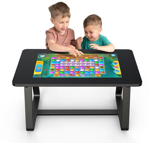 QIXZOCV MWE 32 Inch Game Table, Multifunctional Touchscreen Table, Detachable Interactive Display for Indoor Entertainment, Meetings & Education, Android 13, 8+128GB